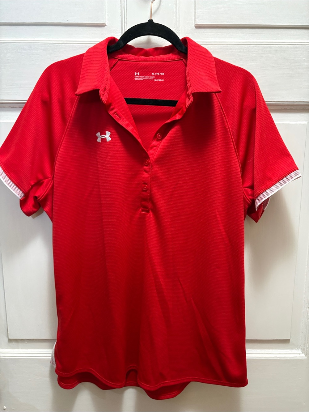 Under Armour Women’s Red Polo with White Logo